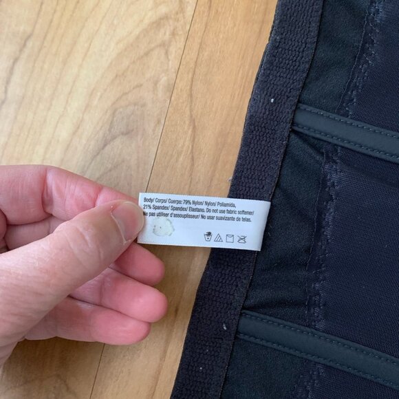 Maidenform Black Waist Trainer Cincher Corset Shapewear Size XL/8 - Picture 8 of 9